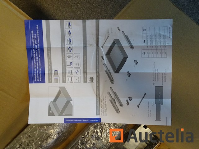 4 paar ladegeleiders met rem, +/- 55 cm lang - afbeelding 3 van  6