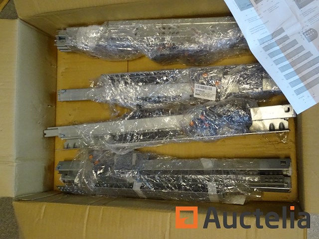 4 paar ladegeleiders met rem, +/- 55 cm lang - afbeelding 6 van  6