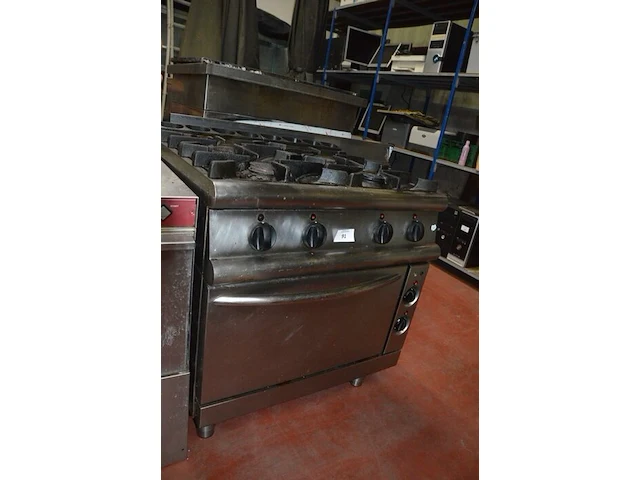 4 pits inox gasvuur met oven 380v (27) - afbeelding 3 van  6