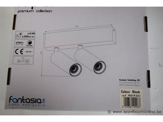 4 plafondlampen vv 2 led spots fantasia lopal - afbeelding 2 van  2