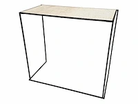 4 professionele bartafels rechthoekig - zwart/almond white - afbeelding 1 van  8