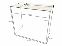 4 professionele bartafels rechthoekig - zwart/almond white - afbeelding 2 van  8