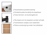 4 professionele bartafels rechthoekig - zwart/bruin - afbeelding 8 van  8