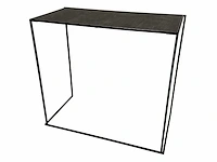 4 professionele bartafels rechthoekig - zwart/charcoal black - afbeelding 1 van  8