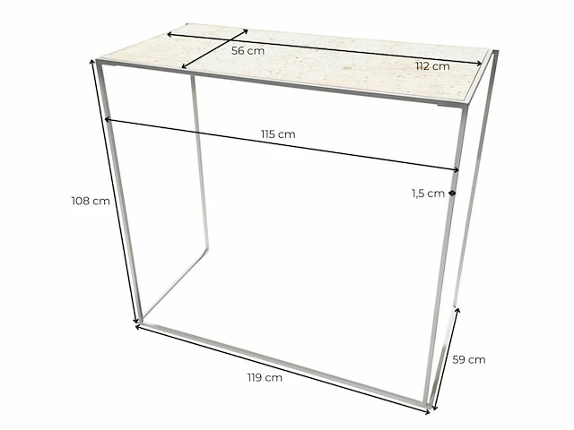 4 professionele bartafels rechthoekig - zwart/charcoal black - afbeelding 2 van  8