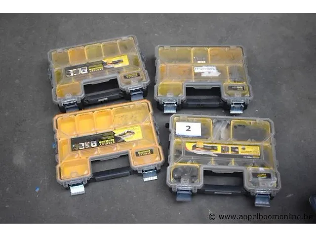 4 pvc gereedsschapskoffertjes stanley fatmax - afbeelding 1 van  2