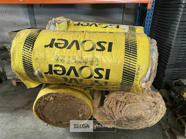 4 rollen isover glaswoll, b100 cm - afbeelding 1 van  3