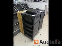 4 roltafels 4 lades met inhoud - afbeelding 1 van  5