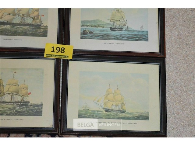 4 schilderijtjes met boten - afbeelding 3 van  3