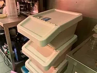 4 stapelbare kunststoffen opbergbakken - afbeelding 3 van  4