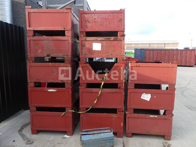 4 stapelbare metalen bakken - afbeelding 2 van  7