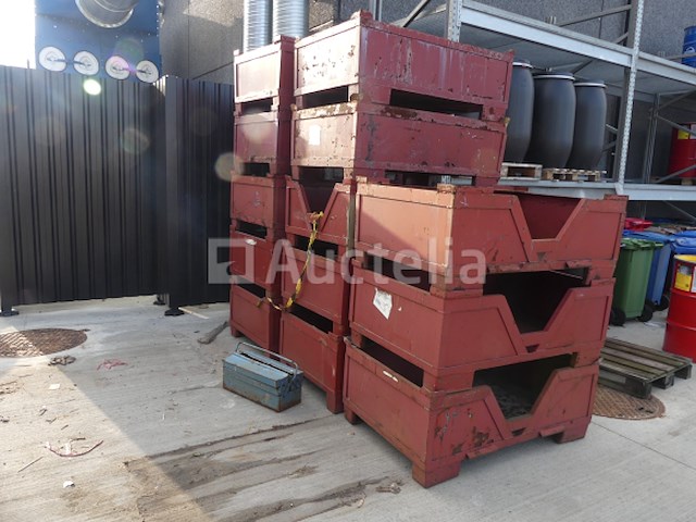 4 stapelbare metalen bakken - afbeelding 4 van  7