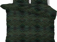 4 sterren hotel dekbed overtrek authentic triangle groen 240x220cm - afbeelding 1 van  3