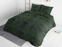 4 sterren hotel dekbed overtrek authentic triangle groen 240x220cm - afbeelding 2 van  3