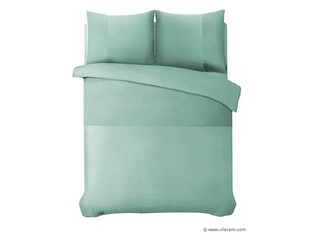 4 sterren hotel dekbed overtrek mint green 200x200cm - afbeelding 1 van  4