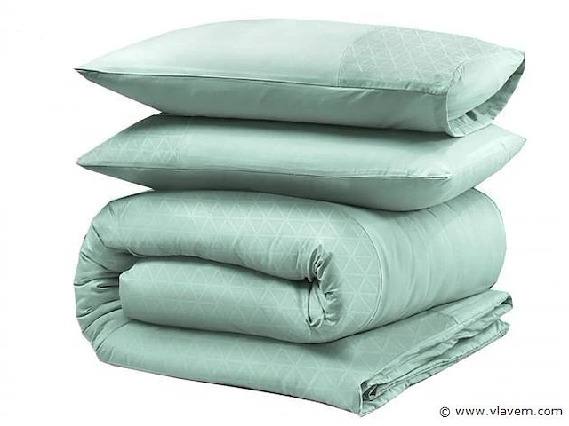 4 sterren hotel dekbed overtrek mint green 200x200cm - afbeelding 3 van  4