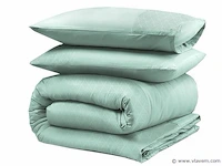4 sterren hotel dekbed overtrek mint green 200x200cm - afbeelding 3 van  4