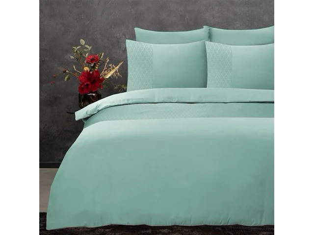 4 sterren hotel dekbed overtrek mint green 240x200cm - afbeelding 2 van  4