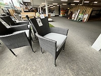 4 stoelen wicker met kussens - afbeelding 3 van  5