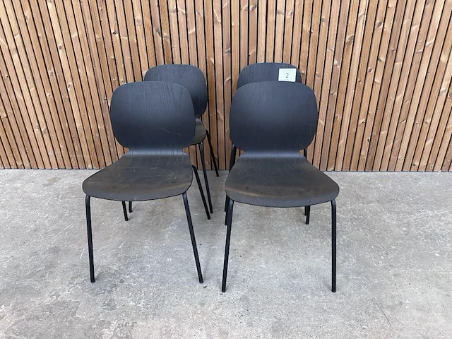 4 stoelen zwart - afbeelding 1 van  2