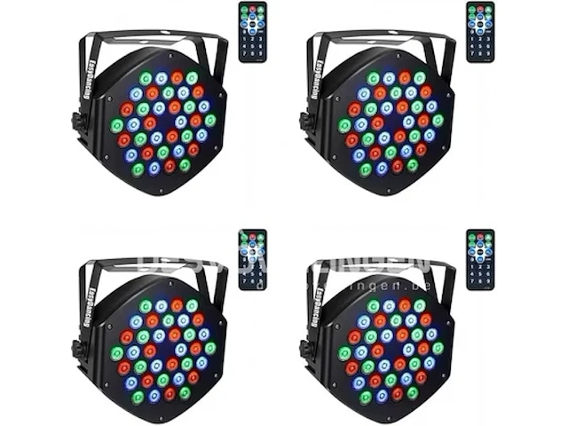 4 stuks 36 x 1 w 7-kanaals rgb led podiumverlichting - afbeelding 3 van  5