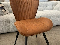 4 stuks eetkamerstoel cognac - afbeelding 1 van  1