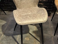 4 stuks eetkamerstoel microfiber taupe - afbeelding 1 van  1