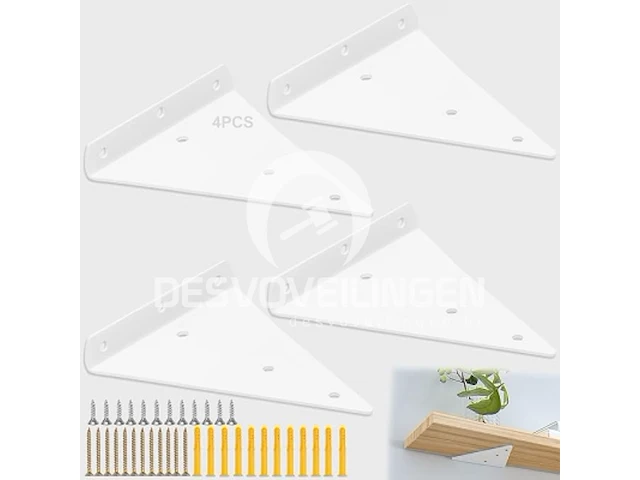 4 stuks onzichtbare driehoekige plankhouders - afbeelding 2 van  4
