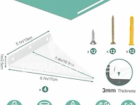 4 stuks onzichtbare driehoekige plankhouders - afbeelding 4 van  4