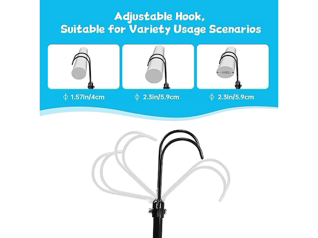 4 stuks zwembadafdekkingshouders, wit - afbeelding 2 van  4