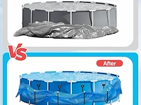 4 stuks zwembadafdekkingshouders, wit - afbeelding 4 van  4