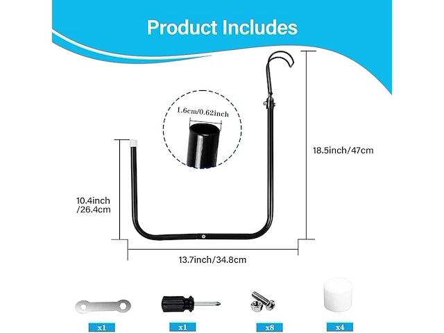 4 stuks zwembadafdekkingshouders - afbeelding 3 van  5