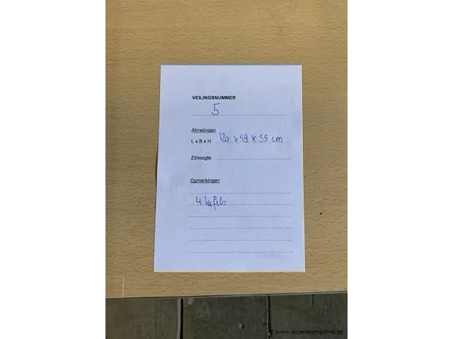 4 tafels afm plm 120 x 59 x 55cm - afbeelding 2 van  2