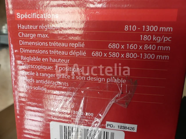 4 tolland inklapbare en uitschuifbare metalen schragen - afbeelding 8 van  11