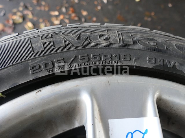 4 tweedehands banden op good yaer hydrag aluminium velg (afmetingen: 205/55r16 91v) - afbeelding 6 van  7