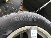 4 tweedehands winterbanden op natador spidirsnow aluminium velg (afmetingen: 215/70r16 100t) - afbeelding 4 van  6