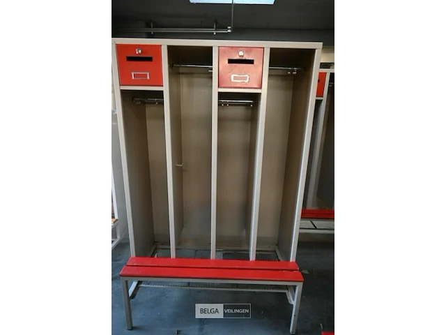 4 vaks open kleerkast met zitbank - afbeelding 1 van  1