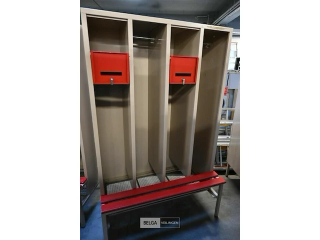 4 vaks open kleerkast met zitbank - afbeelding 1 van  1