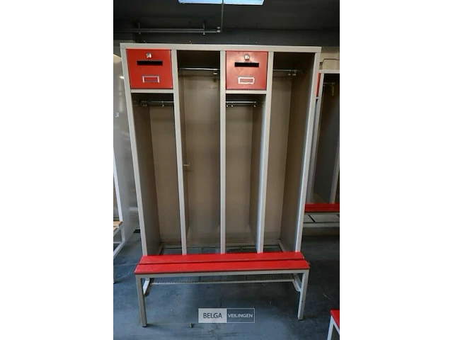4 vaks open kleerkast met zitbank - afbeelding 1 van  1