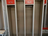4 vaks open kleerkast met zitbank - afbeelding 1 van  1