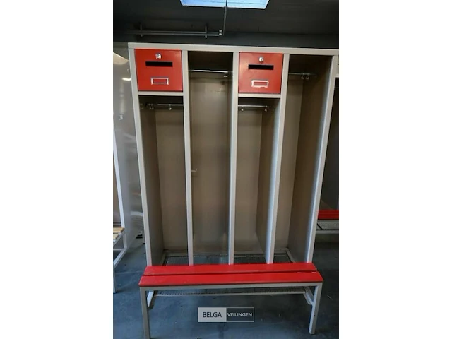 4 vaks open kleerkast met zitbank - afbeelding 1 van  1
