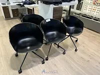 4 verrijdbare bijzetstoelen hay - afbeelding 2 van  3