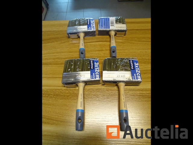 4 vierkante kwasten op waterbasis 12 cm gamma - afbeelding 1 van  3