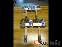 4 vierkante kwasten op waterbasis 12 cm gamma - afbeelding 1 van  3