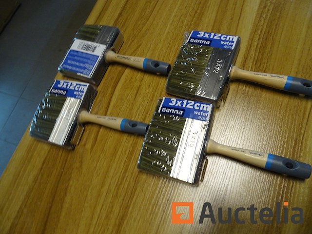 4 vierkante kwasten op waterbasis 12 cm gamma - afbeelding 3 van  3