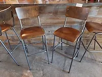 4 vintage barkrukken - afbeelding 3 van  5