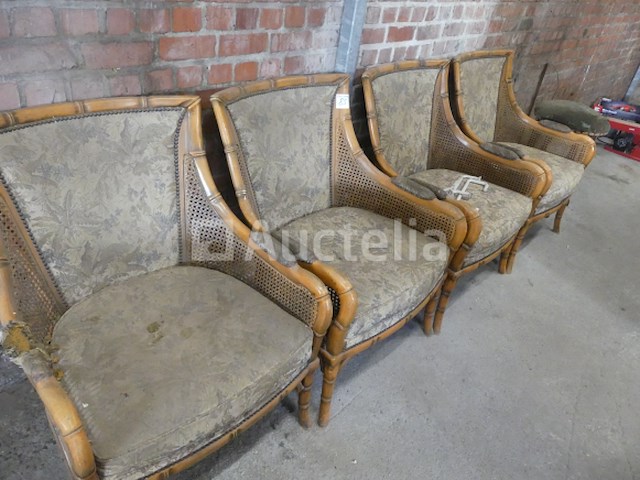 4 vintage fauteuils - afbeelding 2 van  5