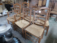 4 vintage stoelen en 2 fauteuils - afbeelding 2 van  3