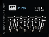 4 x 10 meter e27 waterdicht prikkabel koppelbaar dikke kabel - afbeelding 8 van  8