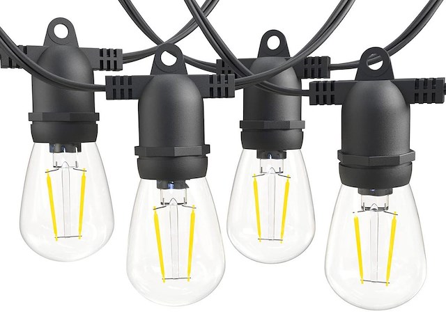 4 x 10 meter e27 waterdicht prikkabel koppelbaar - afbeelding 7 van  7